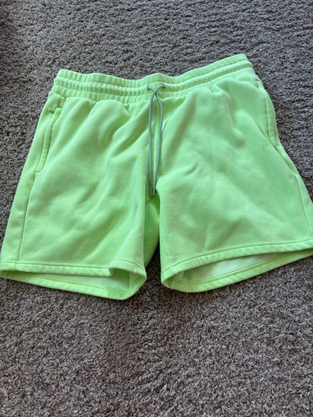 Men’s Fabletics Neon Green Drawstring Lounge Shorts